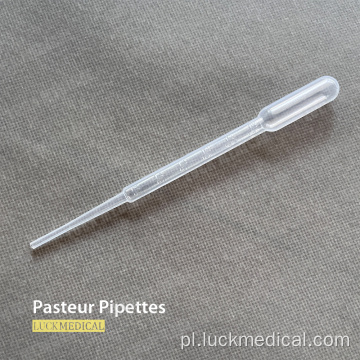 Plastikowe pipety pasteurowe 3 ml laboratorium